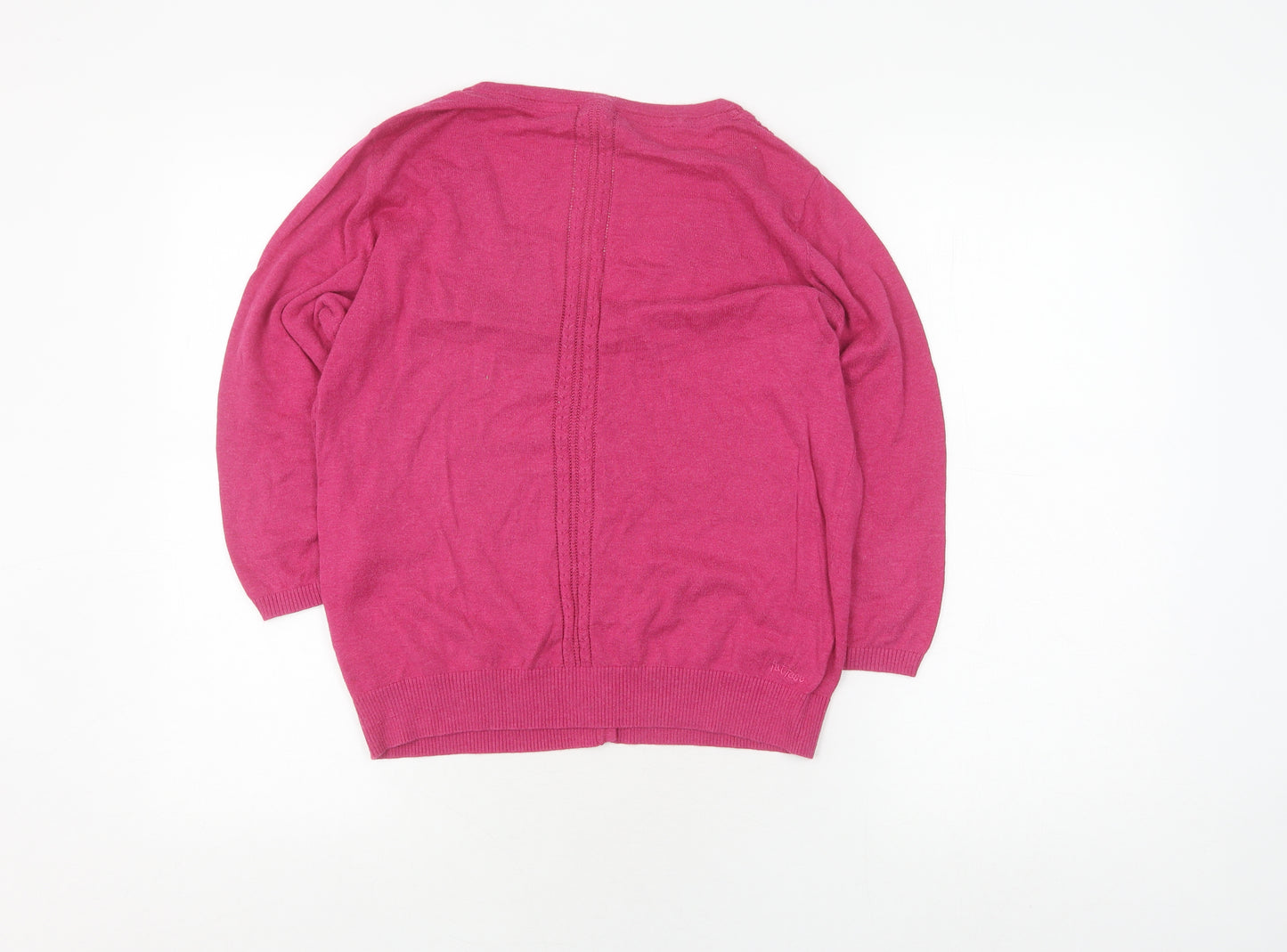 Fat Face Women's Pink V-Neck Cardigan Size 16