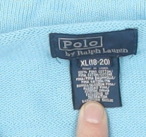 Ralph Lauren Women's Blue XL V-Neck Jumper
