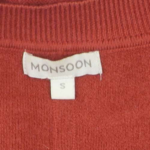 Monsoon Women's Red Coatigan - Size S, Mid-Length