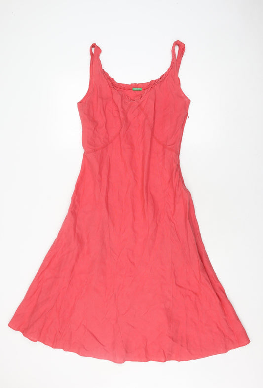 United Colors of Benetton Pink Slip Dress, M, Casual Summer