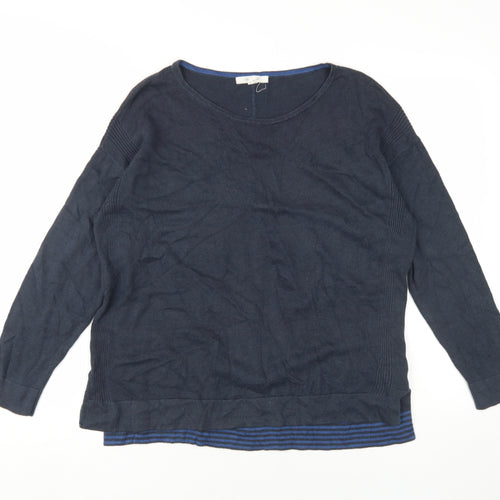 White Stuff Women's Blue Pullover Jumper, Size 12