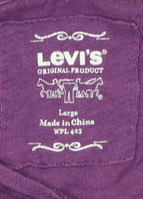 Levi's Women's Purple Crew Neck T-Shirt L