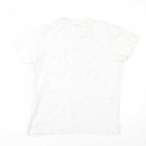 Aeropostale Men's White Graphic T-Shirt Size L