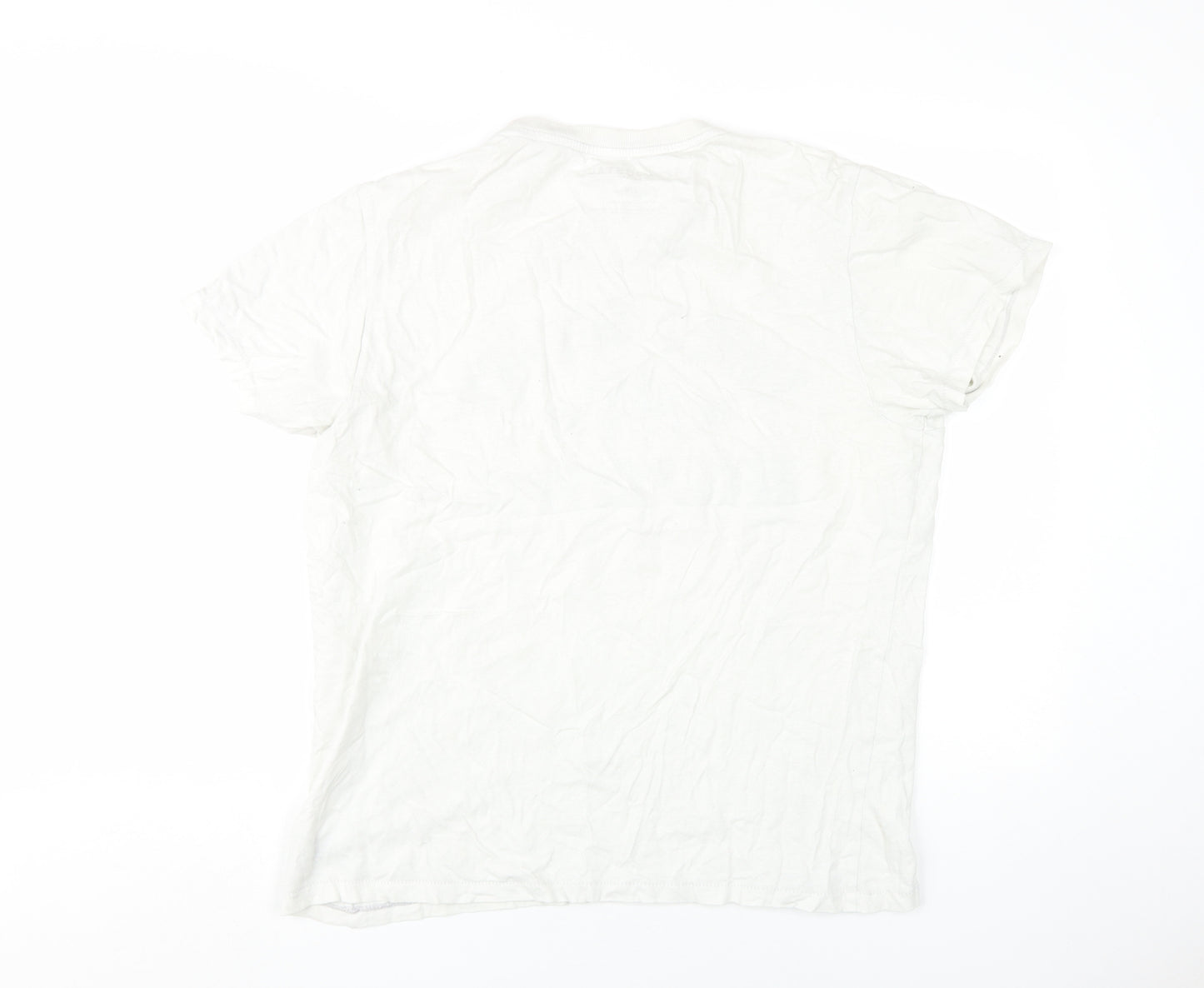 Aeropostale Men's White Graphic T-Shirt Size L