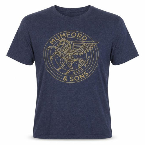 Salvage Men's Blue Graphic T-Shirt L Recycled
