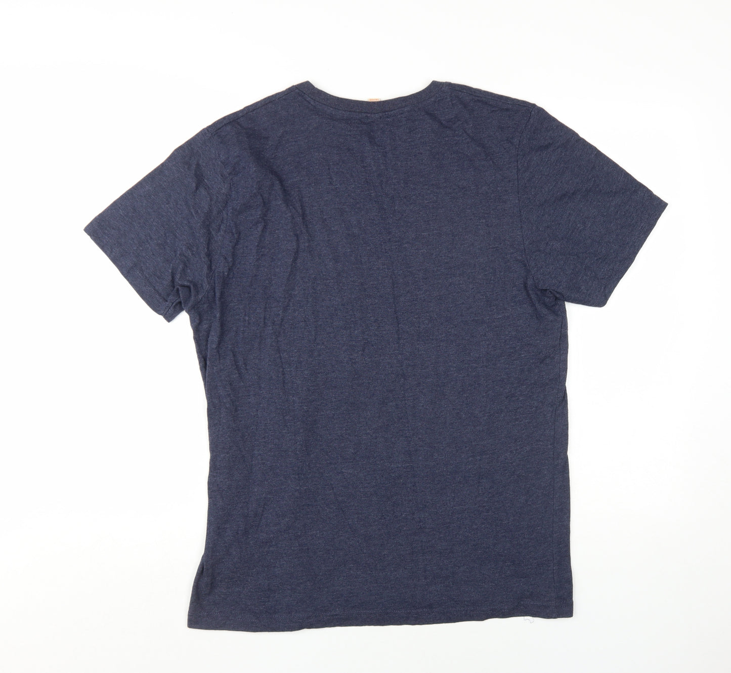 Salvage Men's Blue Graphic T-Shirt L Recycled