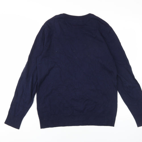 WESC Men's Blue XS Crew Neck Pullover Jumper
