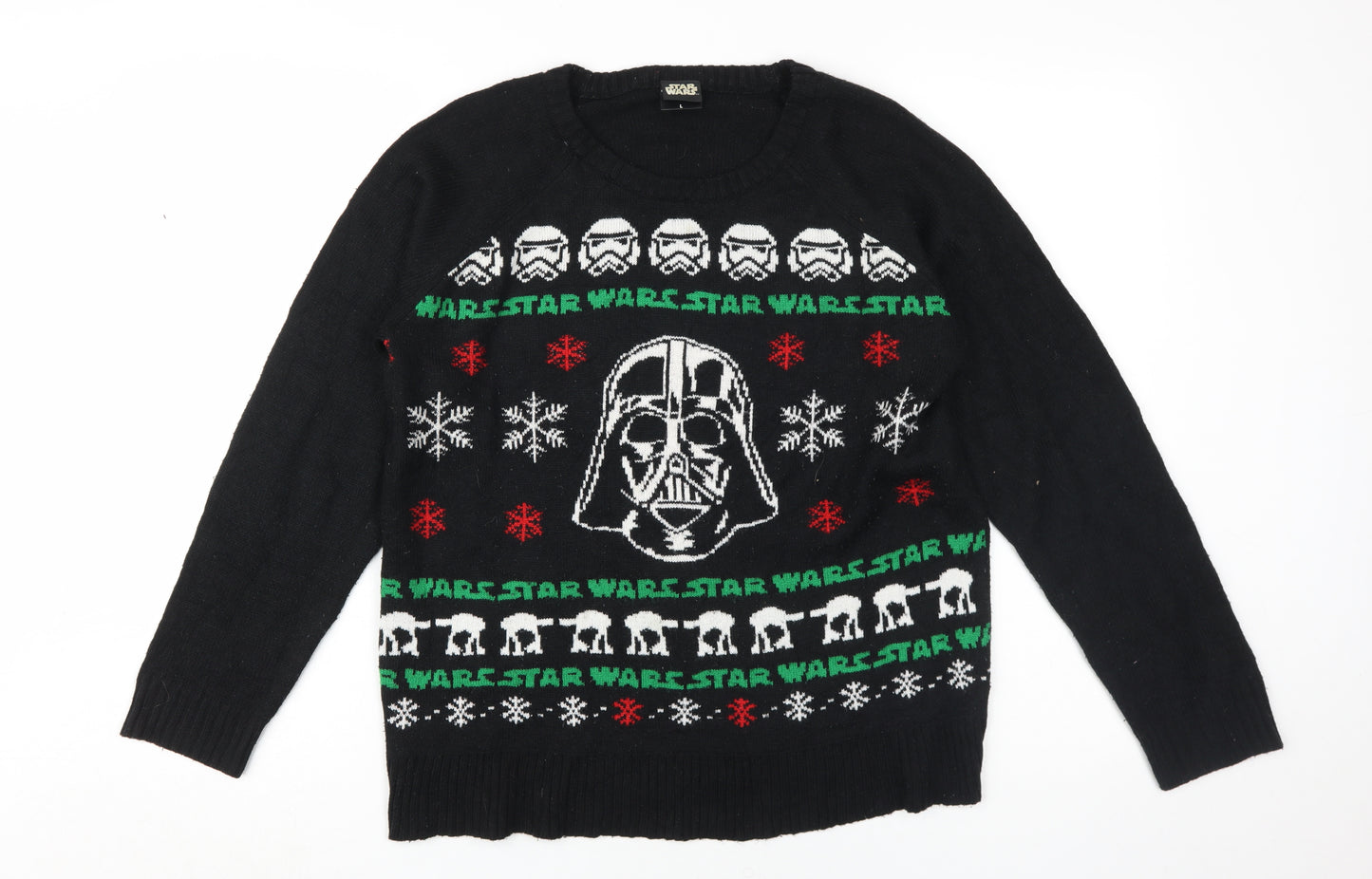 Star Wars Boys Black Christmas Jumper L