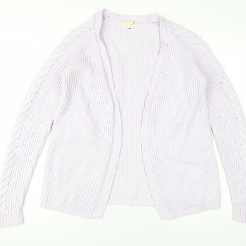 Lipsy Girls Purple Cardigan 11-12 Years Cotton Blend