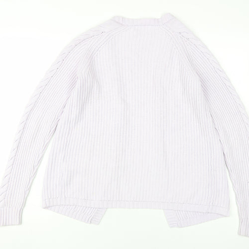 Lipsy Girls Purple Cardigan 11-12 Years Cotton Blend