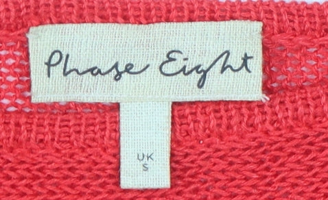 Phase Eight Women's Red Linen Pullover Jumper S