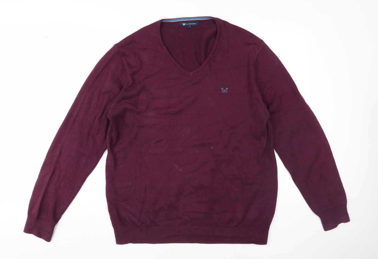 Crew Clothing Men's Red V-Neck Pullover Jumper L