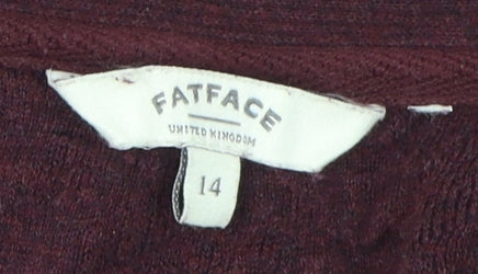 FatFace Red Cardigan, Women's Size 14, Cotton Blend