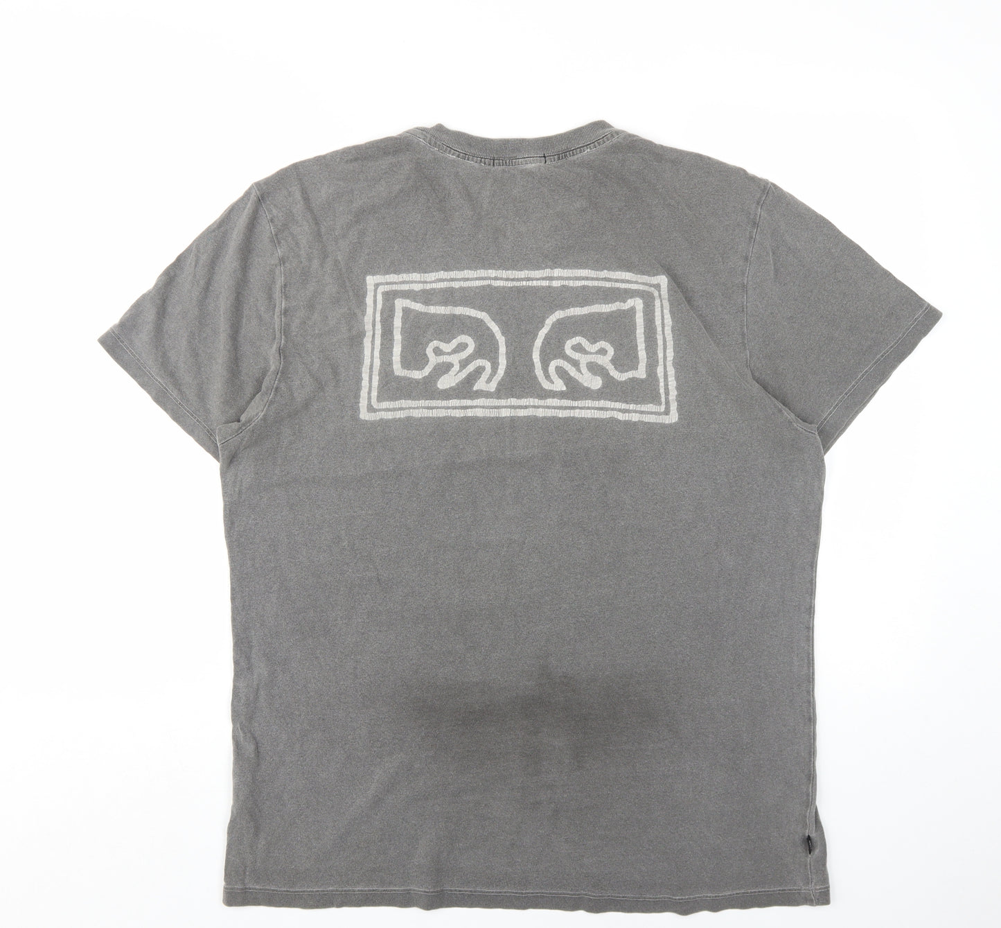 Obey Men's Grey Art Graphic T-Shirt M Regular Fit
