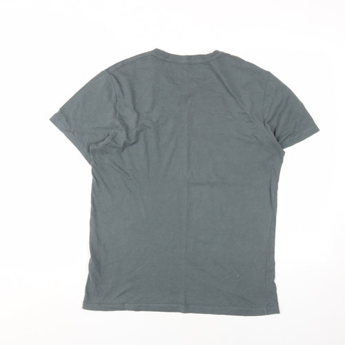 AllSaints Men's Grey Crew Neck T-Shirt - Size S