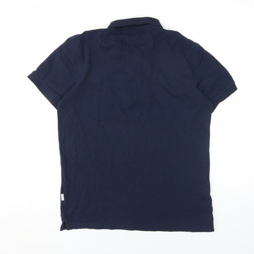 Jack & Jones Men's Blue Polo Shirt, Size S, Short Sleeve