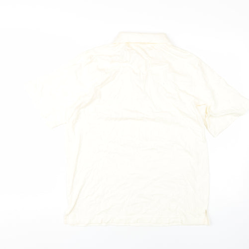 Cotton Traders Men's Beige Polo Shirt, S, Short Sleeve