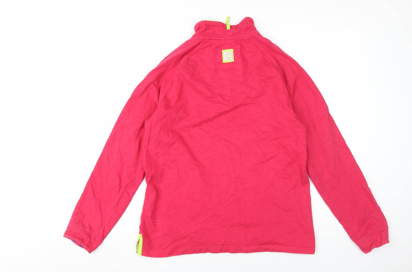 Weird Fish Women's Pink 1/4 Zip Pullover Sweatshirt, Size 14