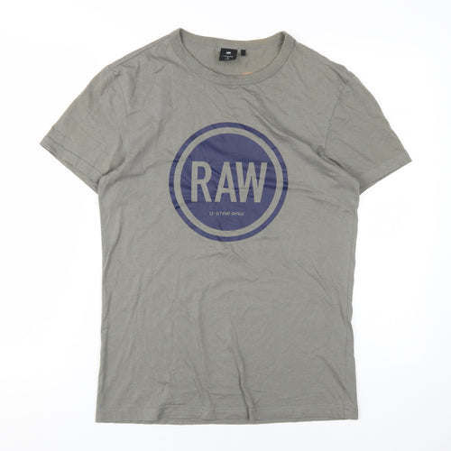 G-Star Raw Men's Grey S Short Sleeve Crew Neck T-Shirt