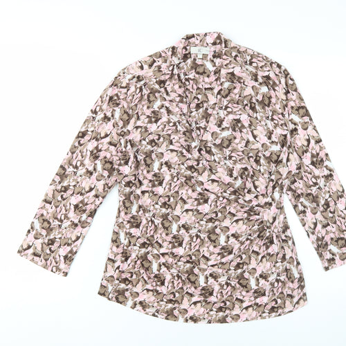 CC Women's Multicoloured Wrap Blouse, Size L