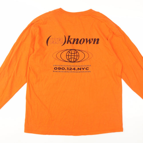 Urban Outfitters Orange Long Sleeve T-Shirt M Unisex