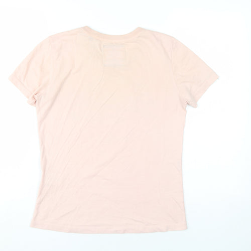 Superdry Women's Pink Basic T-Shirt Size 8 New