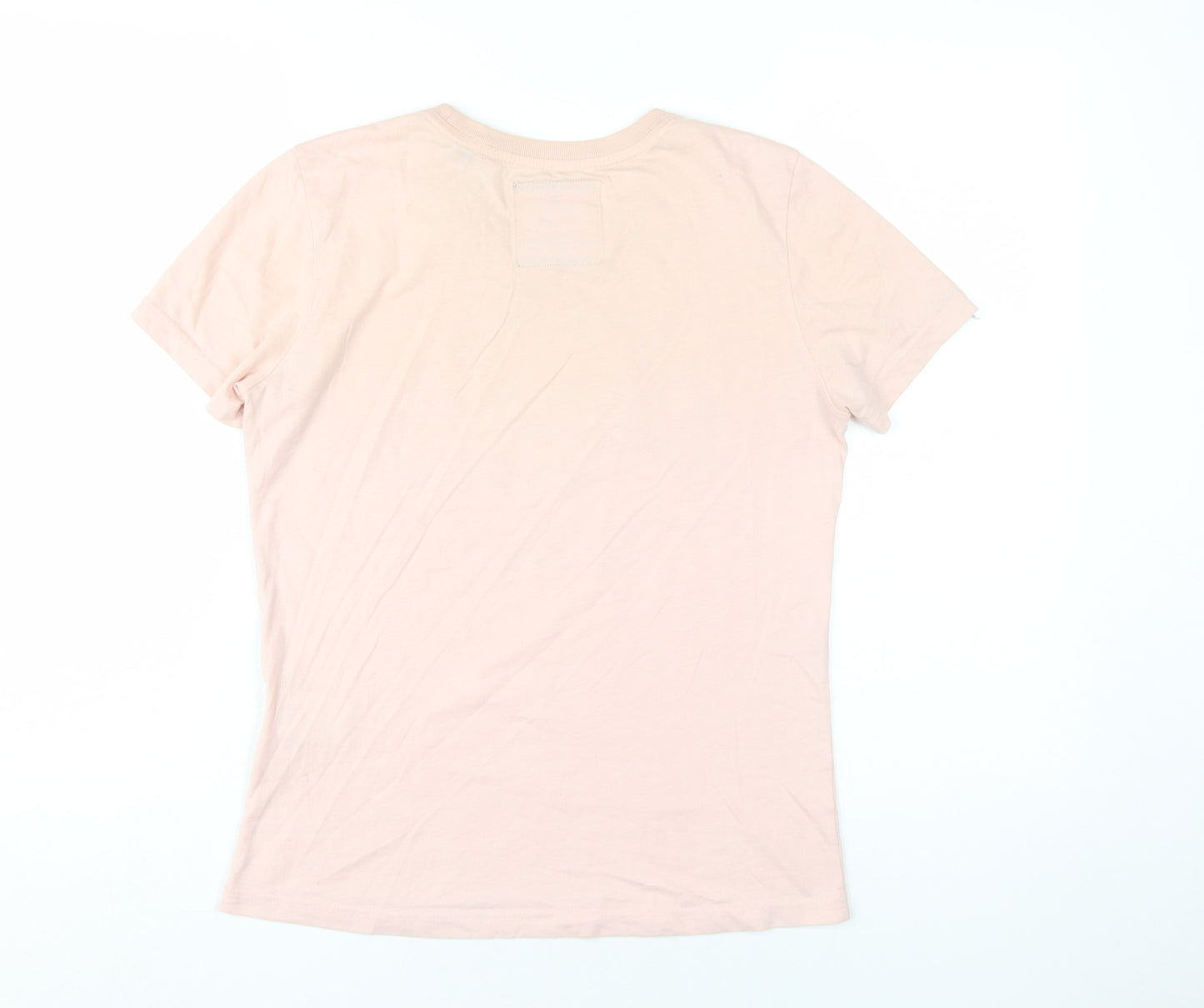 Superdry Women's Pink Basic T-Shirt Size 8 New
