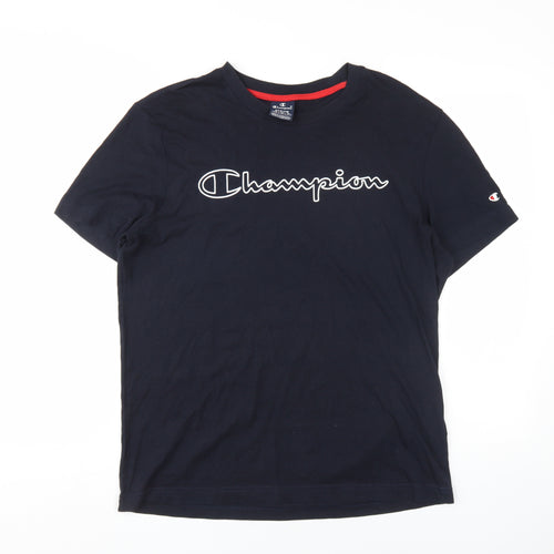 Champion Men's Black Medium Logo T-Shirt