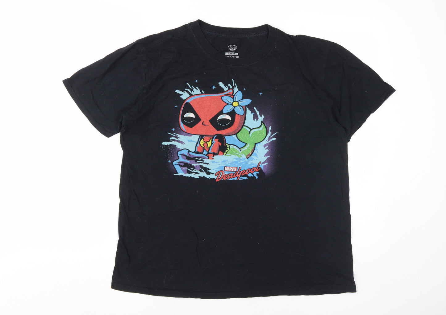 Marvel Deadpool Men's Black Graphic T-Shirt L