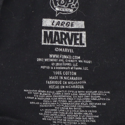 Marvel Deadpool Men's Black Graphic T-Shirt L