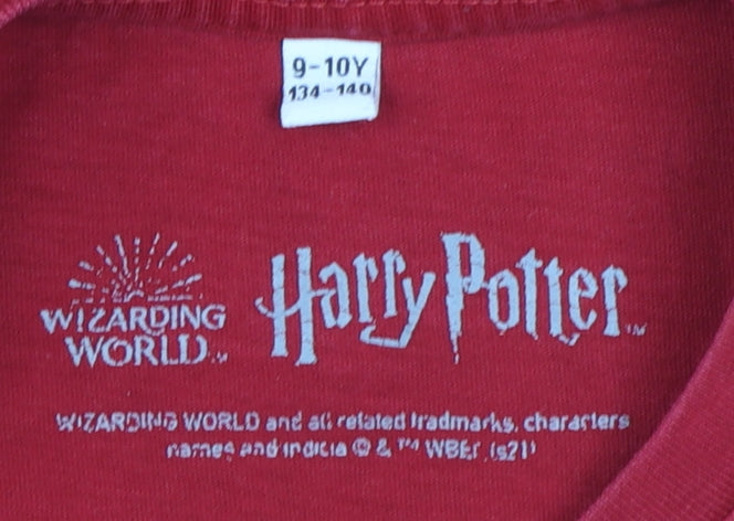 Harry Potter Girls Red Graphic T-Shirt 9-10 Years
