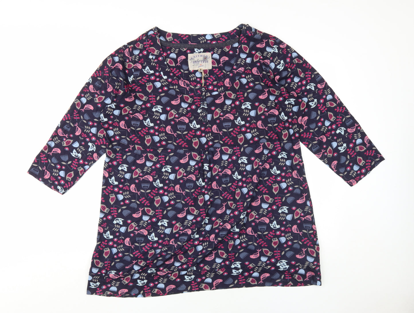 Mantaray Women's Multicoloured Tunic Blouse Size 22