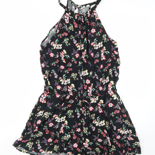 GAP Women's Black Floral Romper, M, Casual