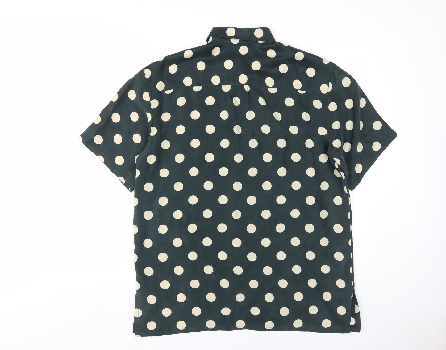 Silk Specialist Women's Black Polka Dot Button-Up Shirt