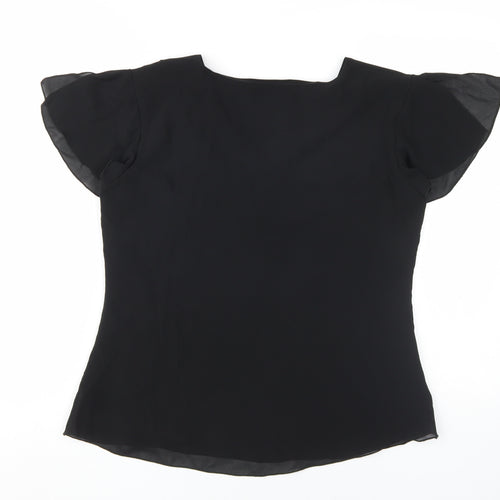 Clothes Contact Women's Black Sequin Blouse, Size 12