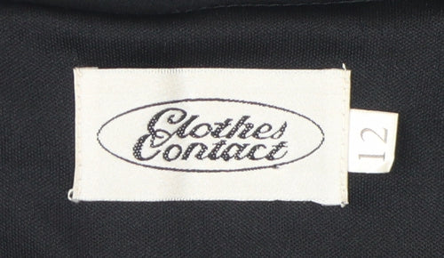 Clothes Contact Women's Black Sequin Blouse, Size 12