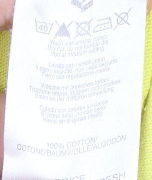 Gio Goi Men's Yellow V-Neck Pullover Jumper, Medium