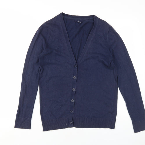 Gap Women's V-Neck Blue Cardigan M Regular