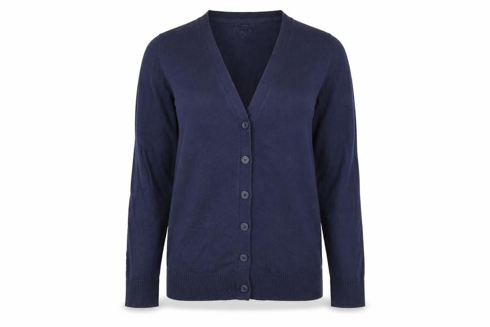 Front view of Gap Women's V-Neck Blue Cardigan M Regular