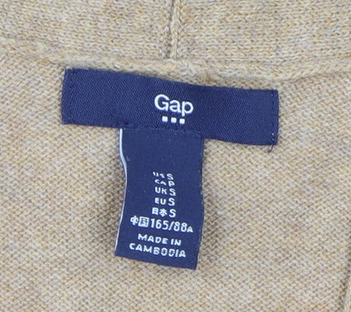 Gap Women's Beige Cardigan Size S Knit Jumper