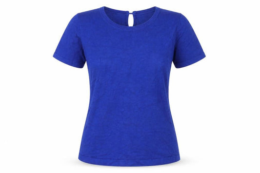 Front view of Vero Moda Women's Blue Basic T-Shirt, size S