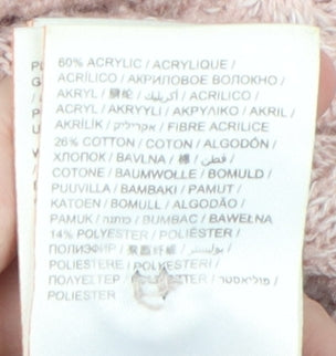 SuperDry Women's Pink Cable Knit Pullover Jumper Size 10