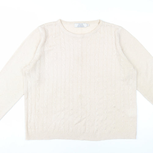 Honor Millburn Women's Beige Cable Knit Pullover Jumper M