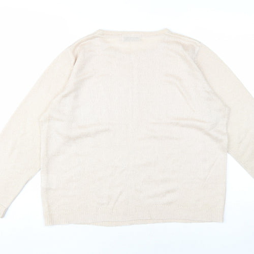 Honor Millburn Women's Beige Cable Knit Pullover Jumper M
