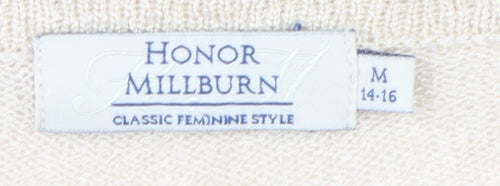 Honor Millburn Women's Beige Cable Knit Pullover Jumper M