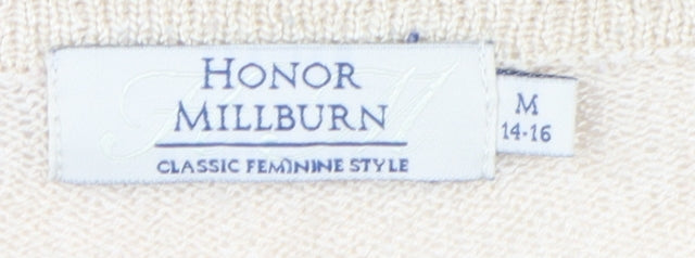 Honor Millburn Women's Beige Cable Knit Pullover Jumper M
