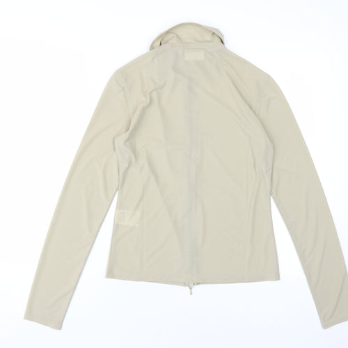 Weekday Beige Unisex Long Sleeve Zip Button-Up M