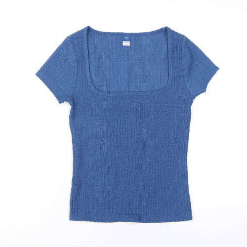 Old Navy Women's Blue XS T-Shirt, Square Neck