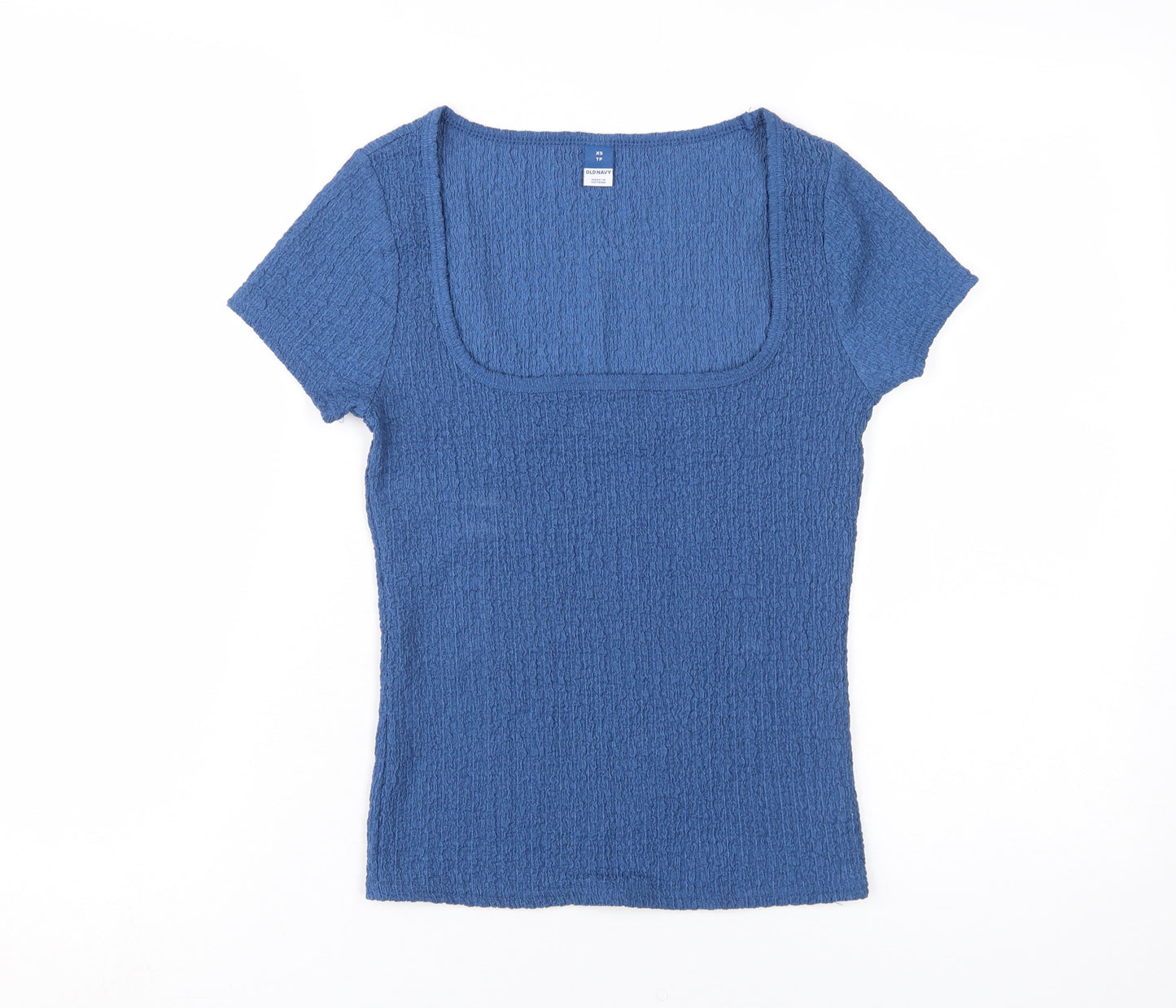 Old Navy Women's Blue XS T-Shirt, Square Neck