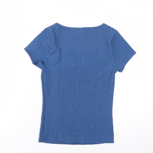 Old Navy Women's Blue XS T-Shirt, Square Neck